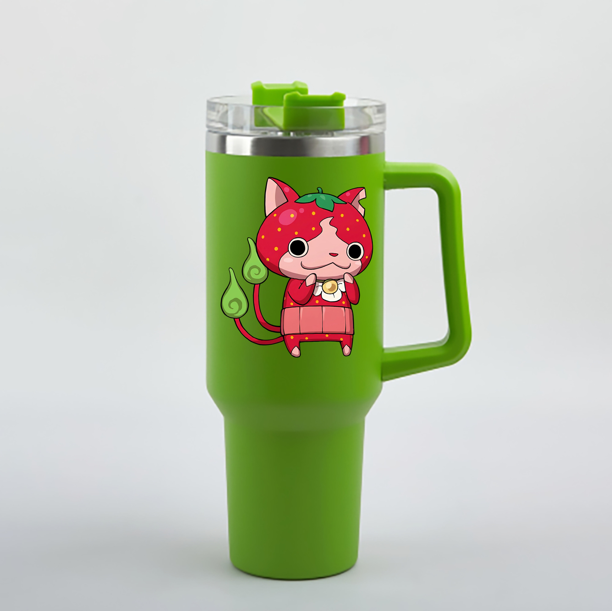 （画像用） 妖怪ウォッチ Yo-kai Watch 1200mL車用タンブラー - クリスタルステッカー（プラスチックストロー付き）
